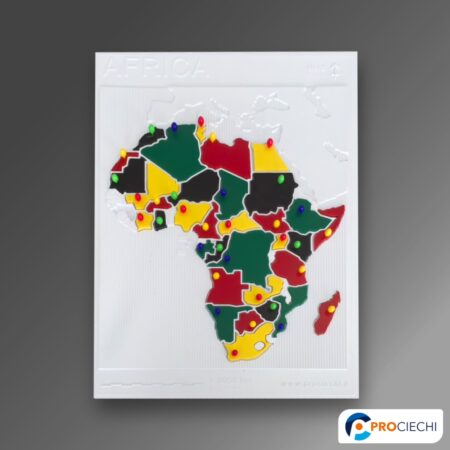 Africa politica componibile a colori