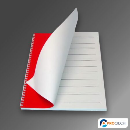 Quaderno a coppie di righe in rilievo per scrittura in nero